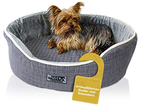 Dear Darling DD-05GR Luxus Hundebett Katzenbett Anthrazit Korb Memoryschaum Matratze (L) Hundekorb Katzenkorb Tierbedarf Haustierzubehör Tierbett