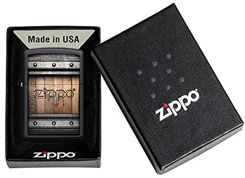 Zippo Encendedor Negro Mate con Logo y Caja de Regalo 5