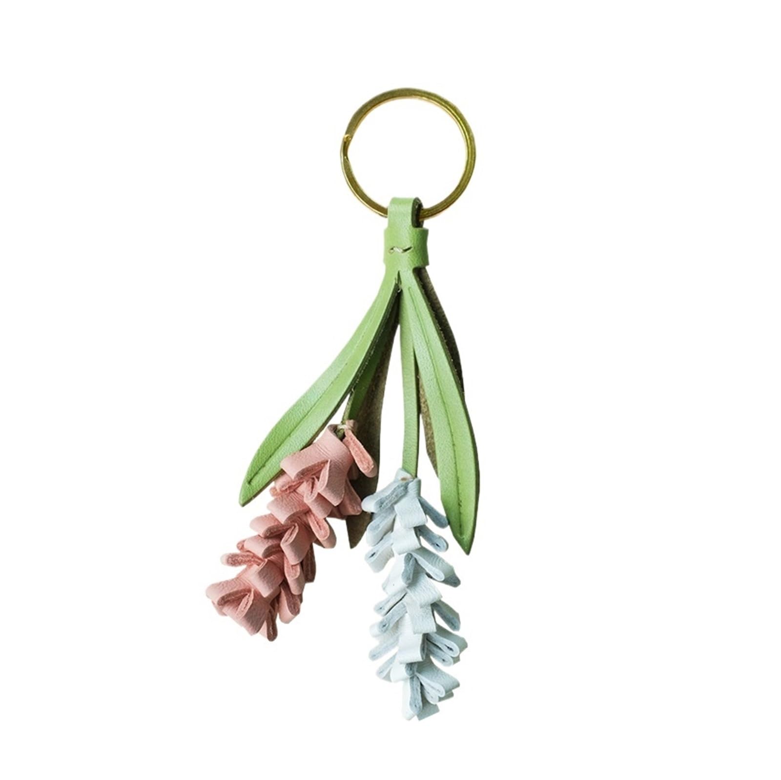 Abalorio de lavanda cuero vaca for bolso mujer, llavero moda, decoración mano obra exquisita