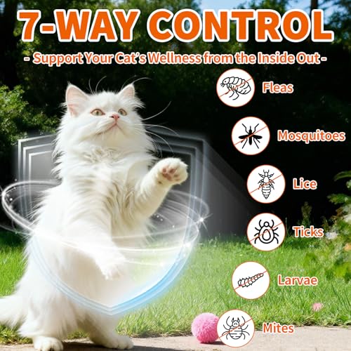 Carmelie Flea and Tick Prevention for Cats Chewables, 500 Crunchy & Creamy | Natural Oral Cat Flea Treatment for Skin & Coat, Fish Oil Vitamin Kitten Flea Chews, Chicken Krill Flavor, All Breeds & Ages - Image 5