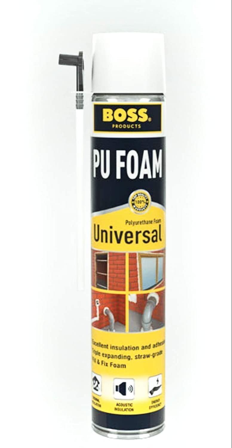 Sponsored Ad - Pu Foam-750 Multipurpose Expandable Pu Foam Insulation Sealant Spray For Window, Tile, Door & Ac Gaps (750Ml) By Boss, 1 Cartridge
