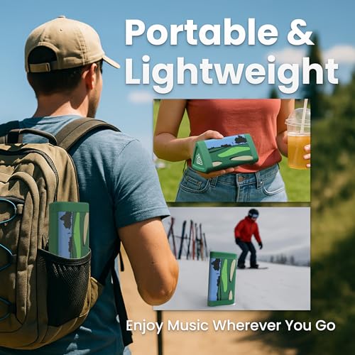 Image of OontZ Angle 3 (4th Gen) - Portable Bluetooth Speaker, 12W Stereo Sound, 24 Hour Playtime, Rich Bass, 100 Foot Wireless Range, Waterproof, Home, Outdoor, Travel, Great Gift and Golf Speaker (Green)