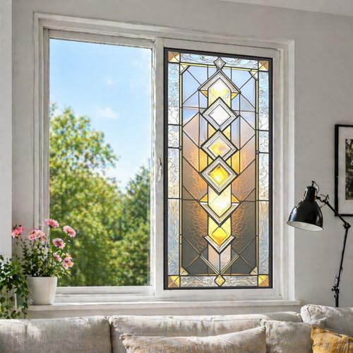 Película decorativa para ventana de privacidad, 17.5 x 39.4 pulgadas miniatura 6