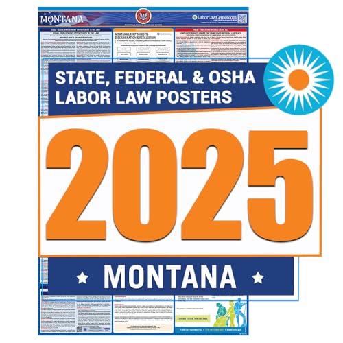 2025 Montana Labor Law Poster- State, Federal, OSHA Compliant- Wo...