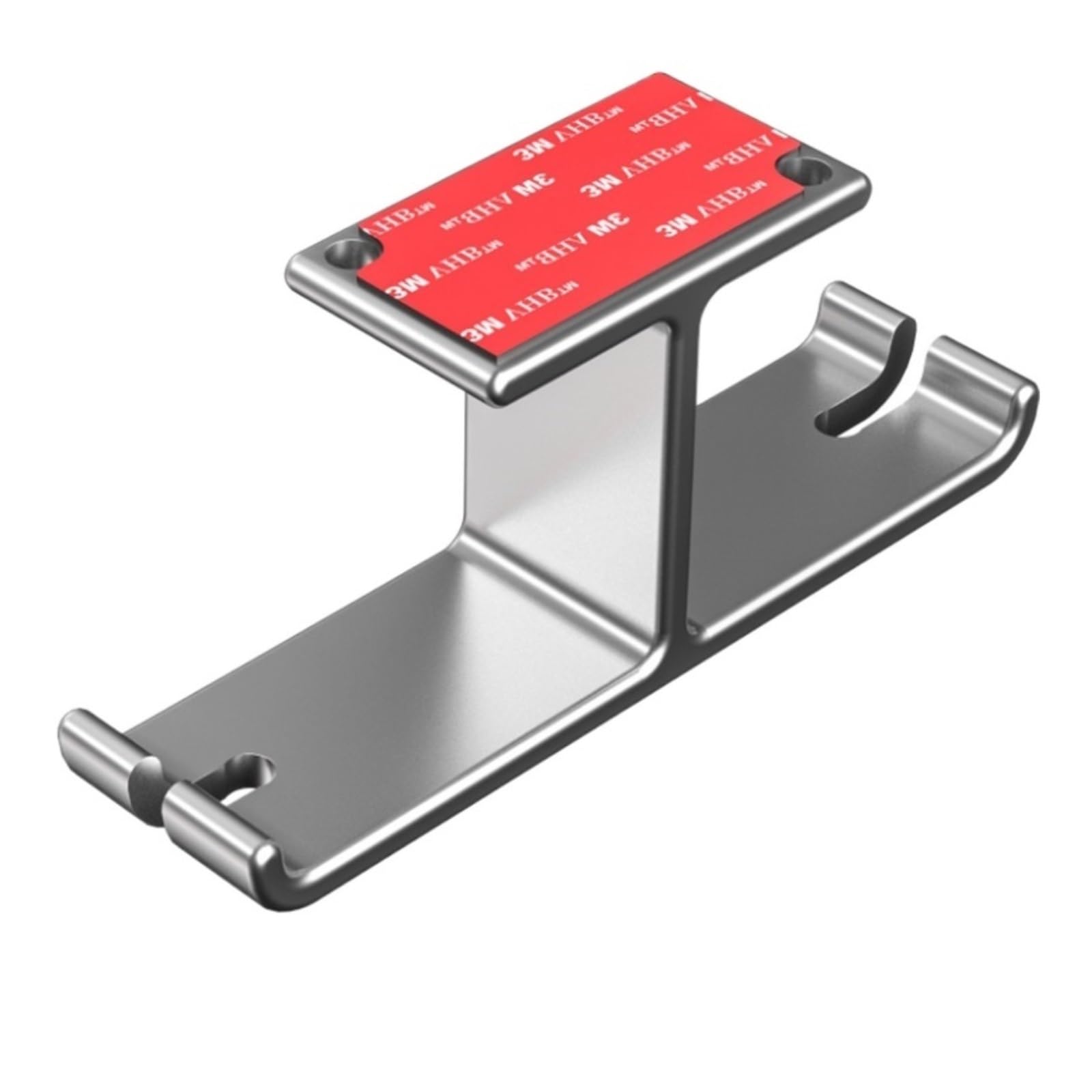 Porta per Cuffie sotto Il Gancio da Scrivania Adesivo in Alluminio Doppio Supporto per Cuffie Accessori per Giochi per PC Supporto(Sliver)