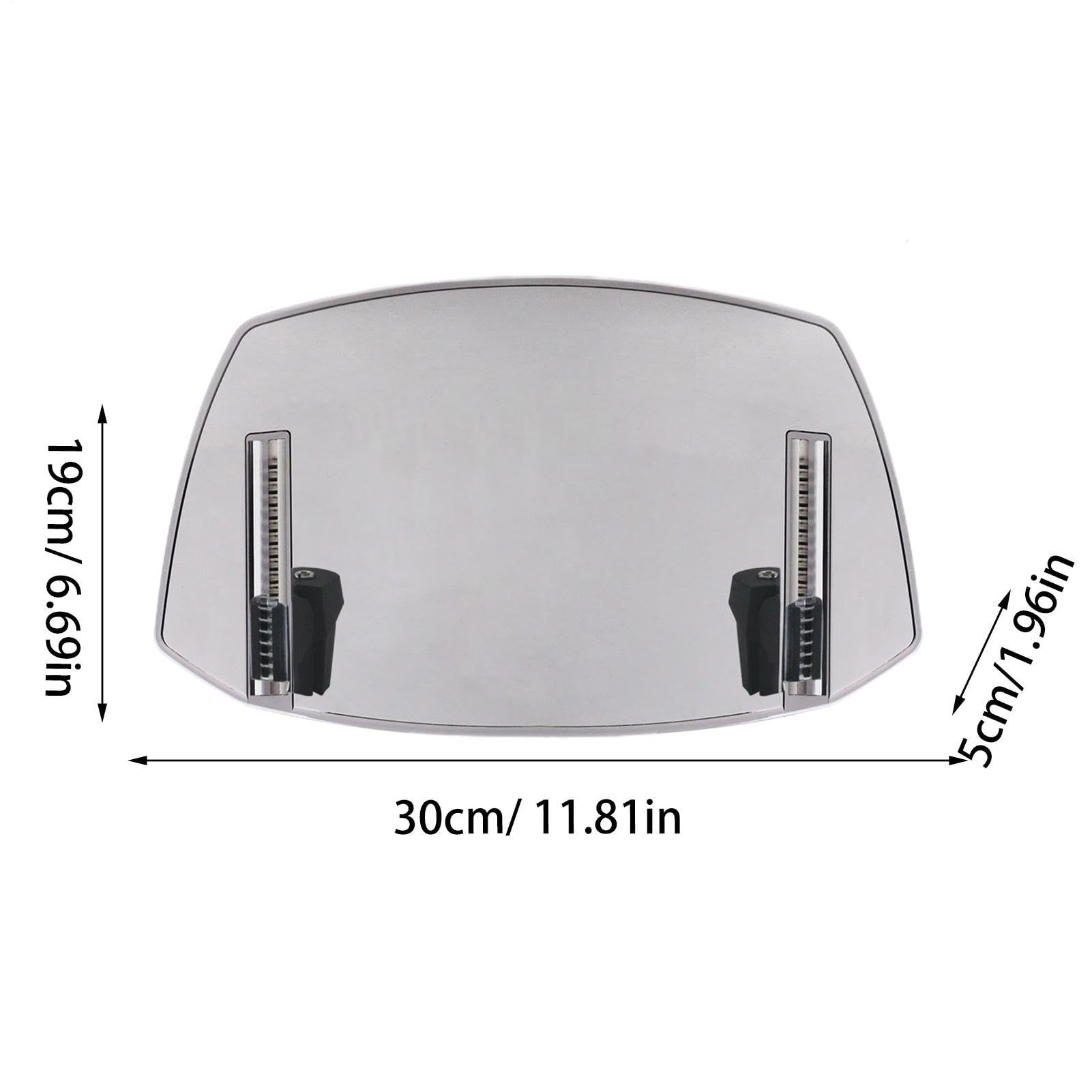 Parabrisas para motocicleta: protector de parabrisas, parabrisas delantero elevado de 300 g, de flujo de aire universal, protector contra la intemperie | Accesorio de modificación portátil para