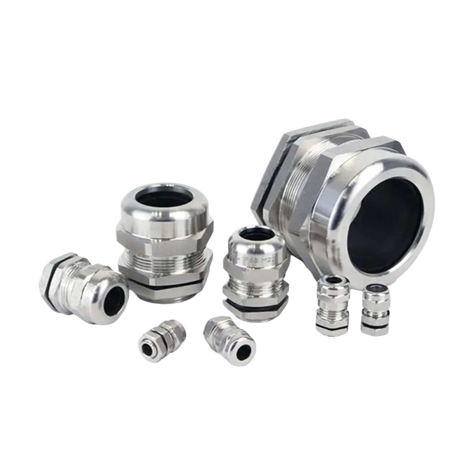 Xinglongs M14 Waterproof Cable Glands 20Pcs Pg9 Pg7 Pg11 M6 M8 M10 M12 Stainless Steel Cable Gland For 1-14Mm Wire Cable Metal Cable Gland Connector(M14)