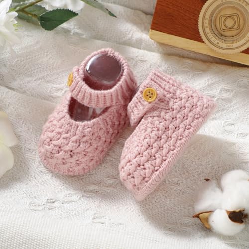 Opewod Baby Booties Hand Knit Boots Slippers Soft Warm First Walkers Socks Shoes for Newborn Infan Boys Girls4