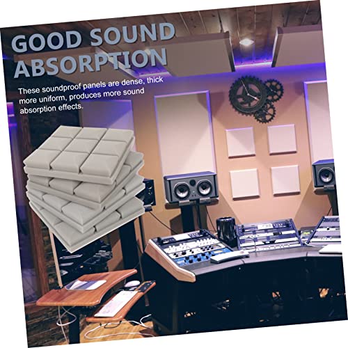 Hemoton 4 piezas paneles acústicos de espuma de alta densidad para estudios de grabación, teatros en casa y oficinas - aislamiento acústico ignífugo para absorción de sonido y reducción de eco miniatura 5