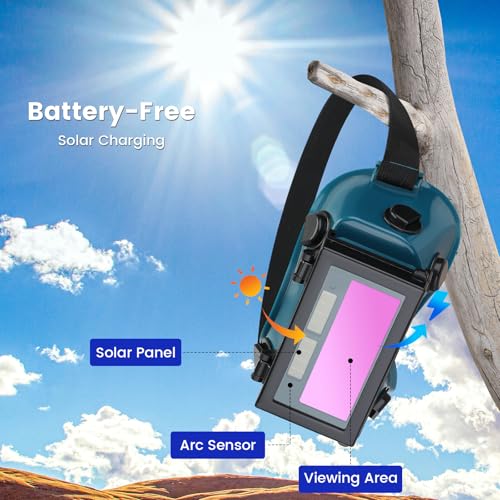 Image of Auto Darkening Welding Goggles with Clear Inner Lenses Welding Helmet Solar Welder Eyes Glasses Flip Up Lens Eye Protection (Dark Green)