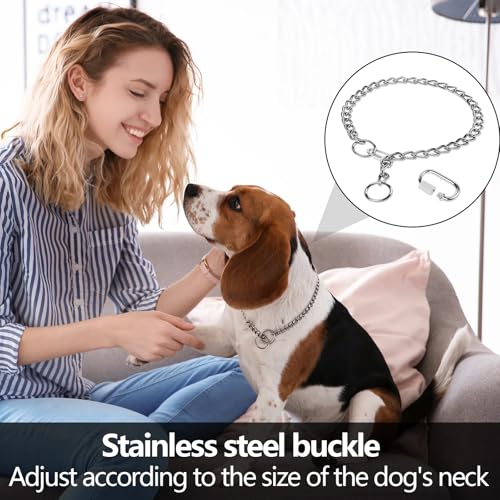 Kettenhalsband Hund, 65cm Hundehalsband Kette Edelstahl Hundehalskette mit Sicherer Schnalle Verstellbare Hundehalsband Kette Halsband für Hund Spazieren Gehen