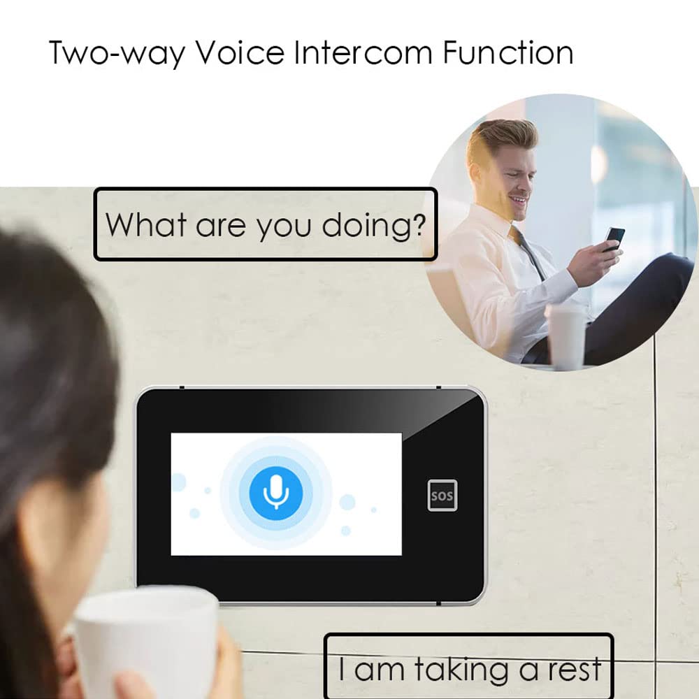 Alarmas para Casa, G60B WiFi GSM Sistema de alarma de seguridad de ladrones de inicio Keypad de toque inalámbrico Tuya SmartLife Aplicación Detector de movimiento de control remoto(I)