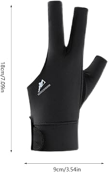 Billiard Gloves, Pool Gloves - Billiard Table Gloves, Breathable 3-Finger Pool Cue Gloves, Shooter Cue Sports Gloves for Left or Right Hand, Indoor Billiard Accessories
