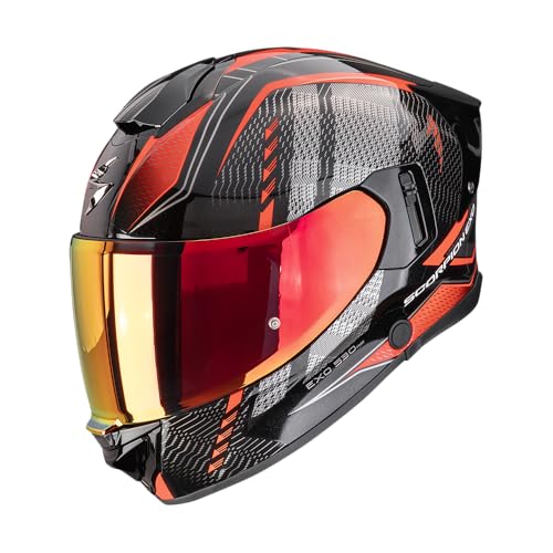SCORPION EXO-530 AIR THERAS Metallizzato Nero-Rosso S