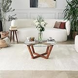 Dmora - Couchtisch Arion, Couchtisch, Zeitschriftenständer für Sofa, Ablage für Wohnzimmer, 75 x 75 x 35 cm, Walnuss