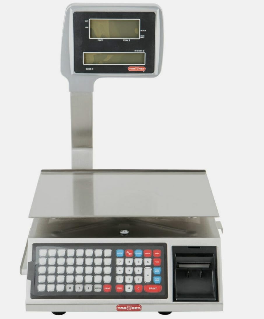 MNM Scales Torrey NTEP Price Computing Thermal Label Printing Scale 40LB W-Label-40L with 1 Case Free Safe Handling Label