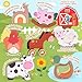 Kalotoys Personalized Wooden Name Puzzle for Toddlers 1-3 - Montessori Farm Animal Sensory Toy, Custom Educational Learning Toys for Toddlers to Boosts Fine Motor Skills, Perfect Birthday Gift