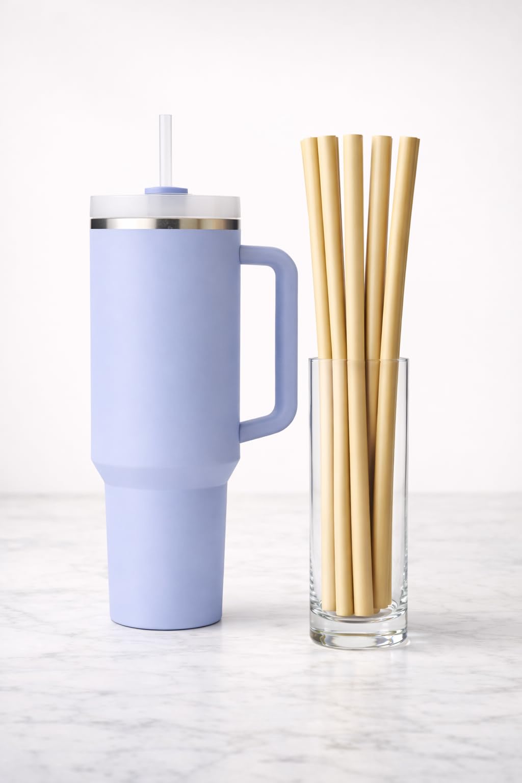 11inch (28cm) Reusable Bamboo Straws - Large Tumbler Compatible (Stnly, Trvs 30oz, 40oz) Dishwasher Safe. 100% Natural, Uncoated. Heavy Duty, Durable.