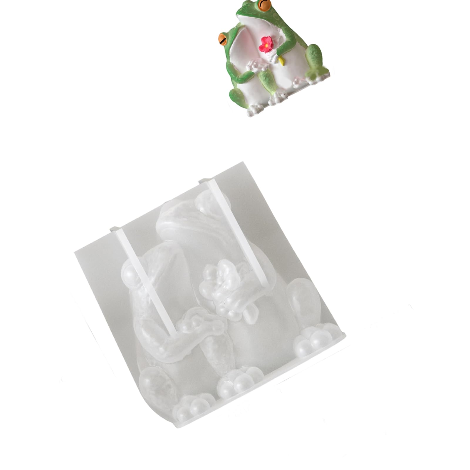 Kalttoy Two Frogs Animal Silicone Heatproof Silicone For Resin Soap Chocolate Easter Making