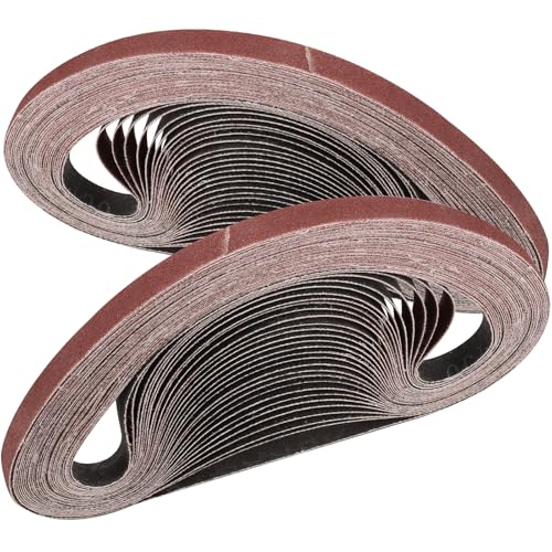 STEBRUAM Sanding Belt 9 x 533 mm,30PCS 180 Grit, 9X533