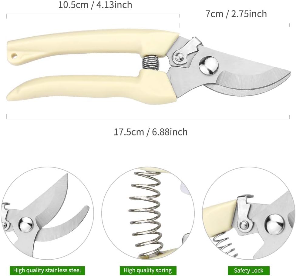Image of Flower Branch Sharp Cutter | Pruner for Gardening | Garden Bypass Pruning Shears | Plant Cutter For Home Garden | Garden scissors and cutter For Home Gardening use Scissor With Safety Lock