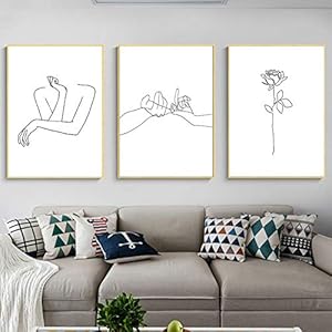 Canvas schilderij, canvas lijnen patroon eenvoudige abstracte lijnen patroon foto muur kunst voor de woonkamer