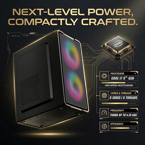 Image of Onyx ITX Desktop PC | Core i7-9Th Gen | 16GB RAM | 512GB SSD | 5G WiFi + BT Dongle | UHD Graphics | USB 3.0 /HDMI Port | Pre-Installed Windows 11 Pro + Office 21 | 2 Year Warranty