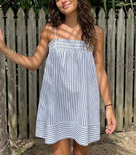 Image of Women Boho Floral Mini Cami Dress Spaghetti Strap Flowy Sling Dress Graphic Backless Summer Holiday Sundress