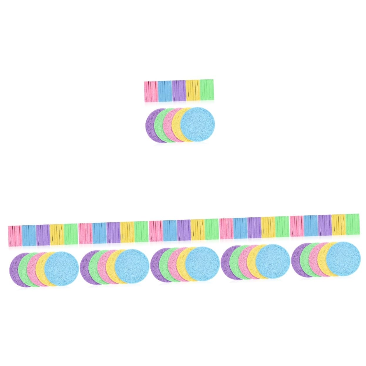 FRCOLOR 720 esponjas faciales para exfoliar esponjas comprimidas para exfoliar el maquillaje esponja redonda esponja desmaquillante almohadilla de cuidado base de maquillaje