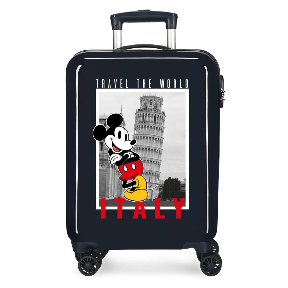 Disney Mickey & Minnie Trip To… Zestaw walizek, jeden rozmiar, Włochy niebieski, Talla única, Walizka kabinowa