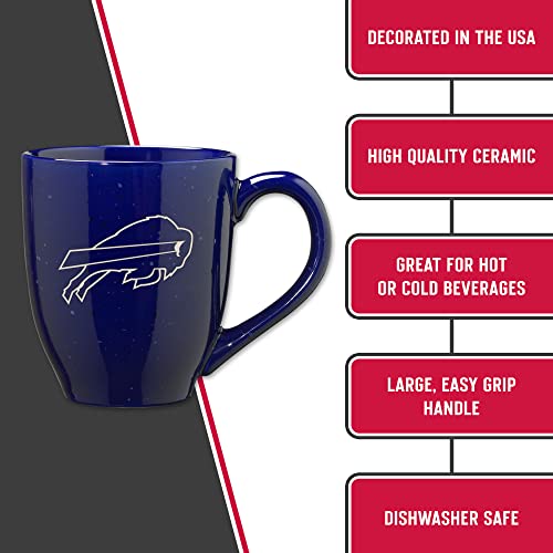 Image of Rico Industries NFL Football 16 oz Team Color Laser Engraved Speckled Ceramic Coffee Mug