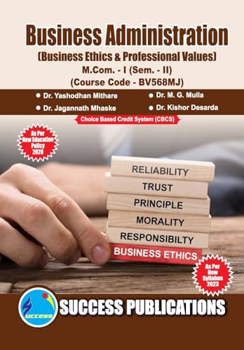 Business Ethics & Professional Value, First Year, M.Com, Sem-II-English