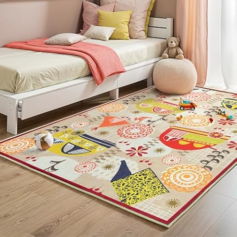 Eco-Friendly Machine Washable Area Rug Cover