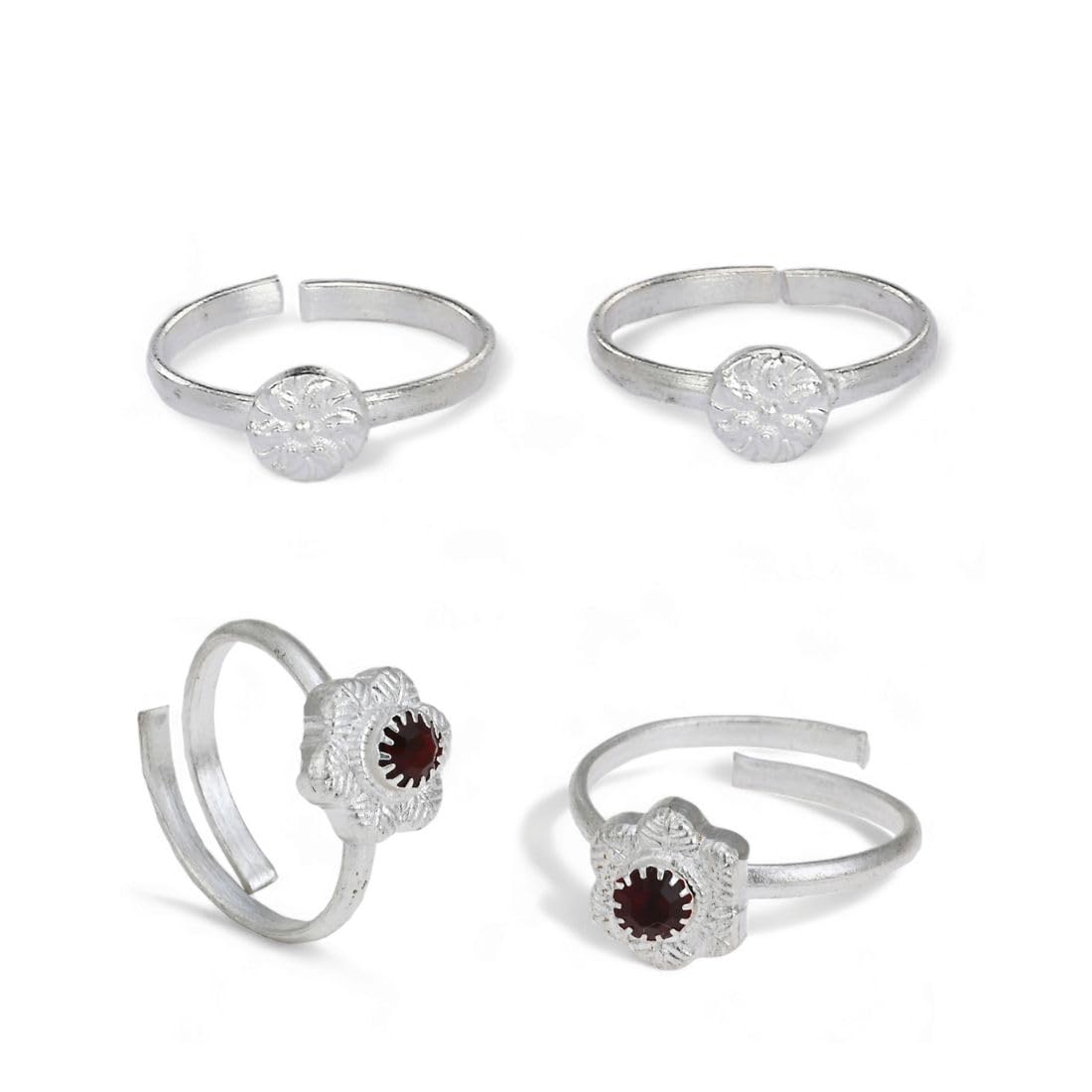 aanyacentric Pack of 2 Pair Toe Rings Adjustable Trendy & Fashionable Accessories-picture-33