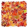 60 calcomanías transparentes de hojas de arce de otoño para niños, adultos, calcomanías de hojas de Acción de Gracias para álbumes de recortes, botella de agua, laptop, suministros de fiesta para