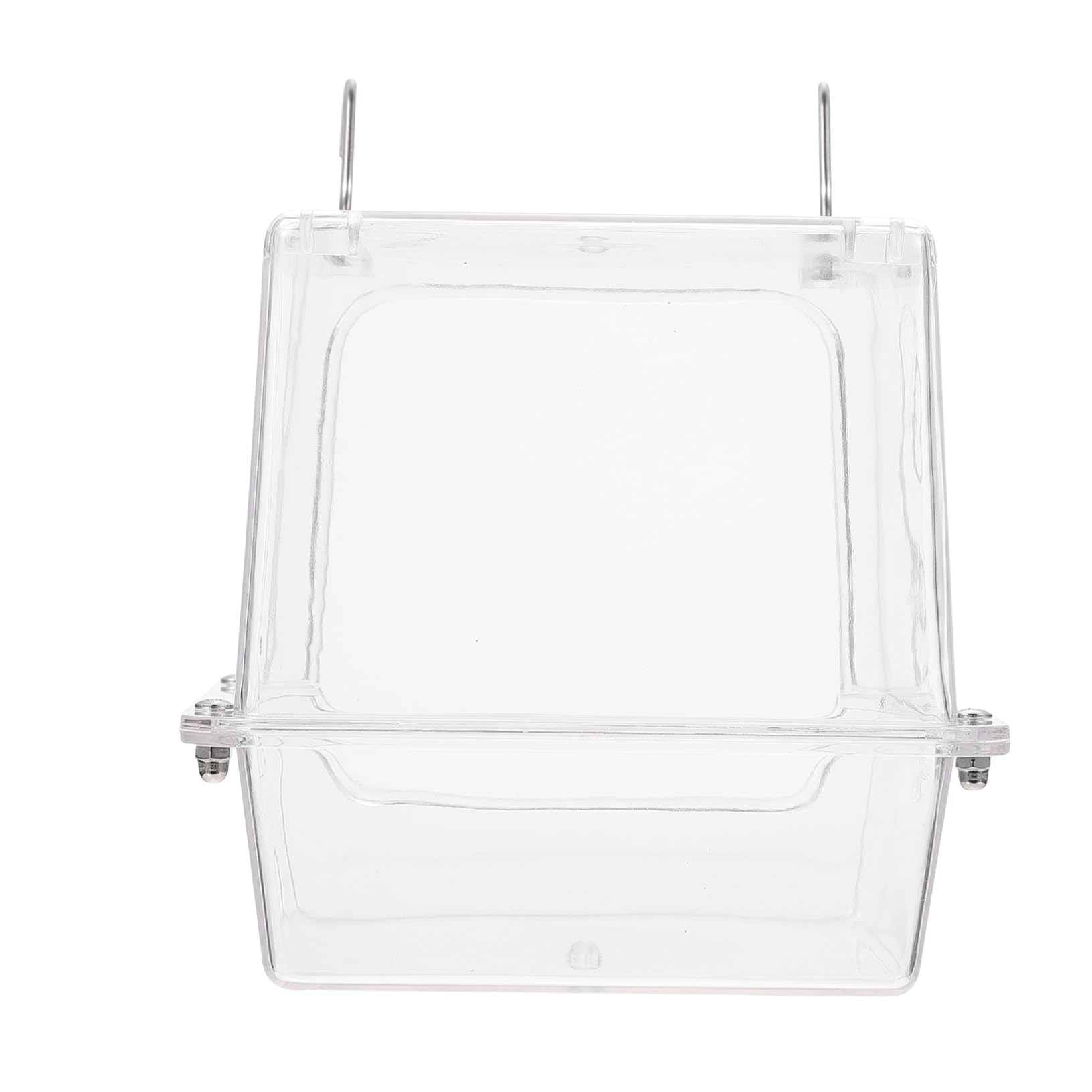 WOONEKY Cubo de Baño para Pájaros en Jaula, Bañera Colgante Acrílica para Aves Pequeñas, Baño Higiénico y Duradero