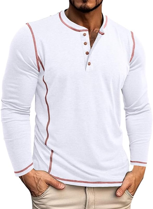 Mens Shirts Long Sleeve Casual Lightweight Tees Simple Solid Color Daily Versatile Tops Outdoor Trendy Outfits
