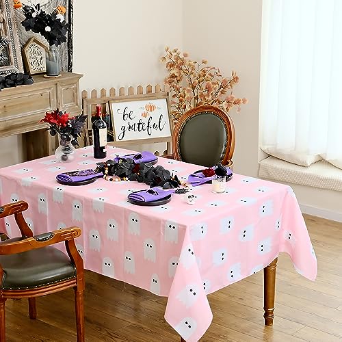 Geeoryhalloweentablecloth60x84inchrectanglespookyghostdecorativetablecoverholidaydecorindooroutdoorfestivaldecorationforhomekitchendinningdinnerpicnicpartypink  Urban Country Home Decor Geeory halloween tablecloth 60 x 84 inch rectangle spooky ghost decorative table cover holiday decor indoor outdoor festival decoration for home kitchen dinning dinner picnic party pink  urban country home decor