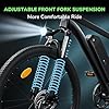 35-Speed Electric Bike for Adults 750W 26" Tire Commuting Electric Mountain Bike 20MPH Range 55+ Miles 374.4Wh Removable Battery Front Fork Suspension Fenders Lightweight Electric Bicycle,Black #4