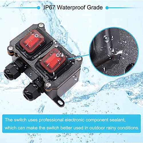 Snapklik.com : Hmknana IP67 Waterproof Inline Cord Switch 12V DC 20A ...