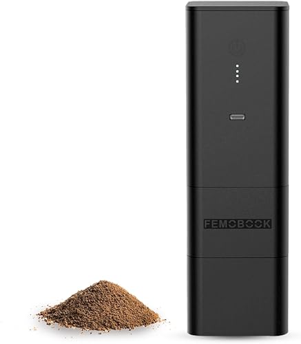 -A2 - Molinillo de café eléctrico portátil, molinillo de rebabas inalámbrico, molinillo de café recargable por USB, taza magnética para café