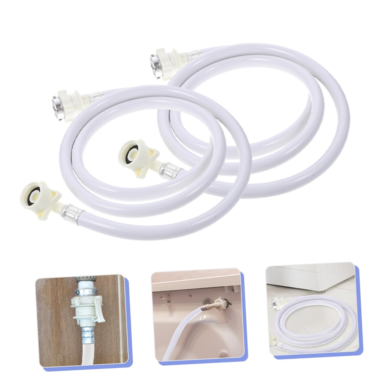 Tuyau Universel Pour Machine À Laver 2 M Entrée En Pvc Embout En Acier Robuste Anti-fuite Facile À Installer