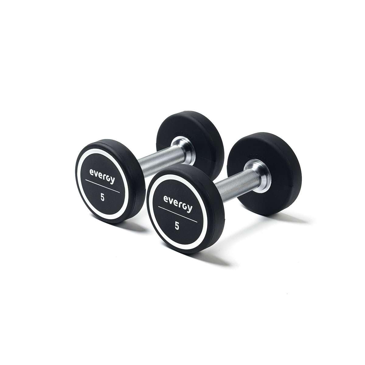 Mancuernas Elite PU evergy – Juego de mancuernas redondas de 2,5 a 50 kg. Halteres para gimnasio en casa, fitness y ejercicios de fuerza. Dumbbells Pro.