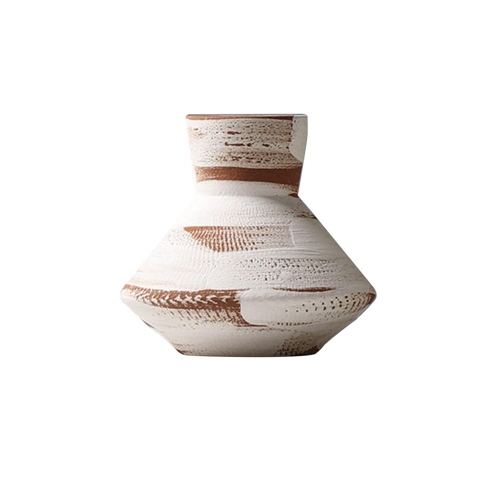 Nzzkoides Q2 Large Art Ceramic Vase, Creative Decorative Vase, Ornament For Living Room, Bedroom, Restaurant, Hotel, Farmhouse, Villa, Irregular Shape(Size:20.5 * 20.5 * 19.5Cm,Color:q2)