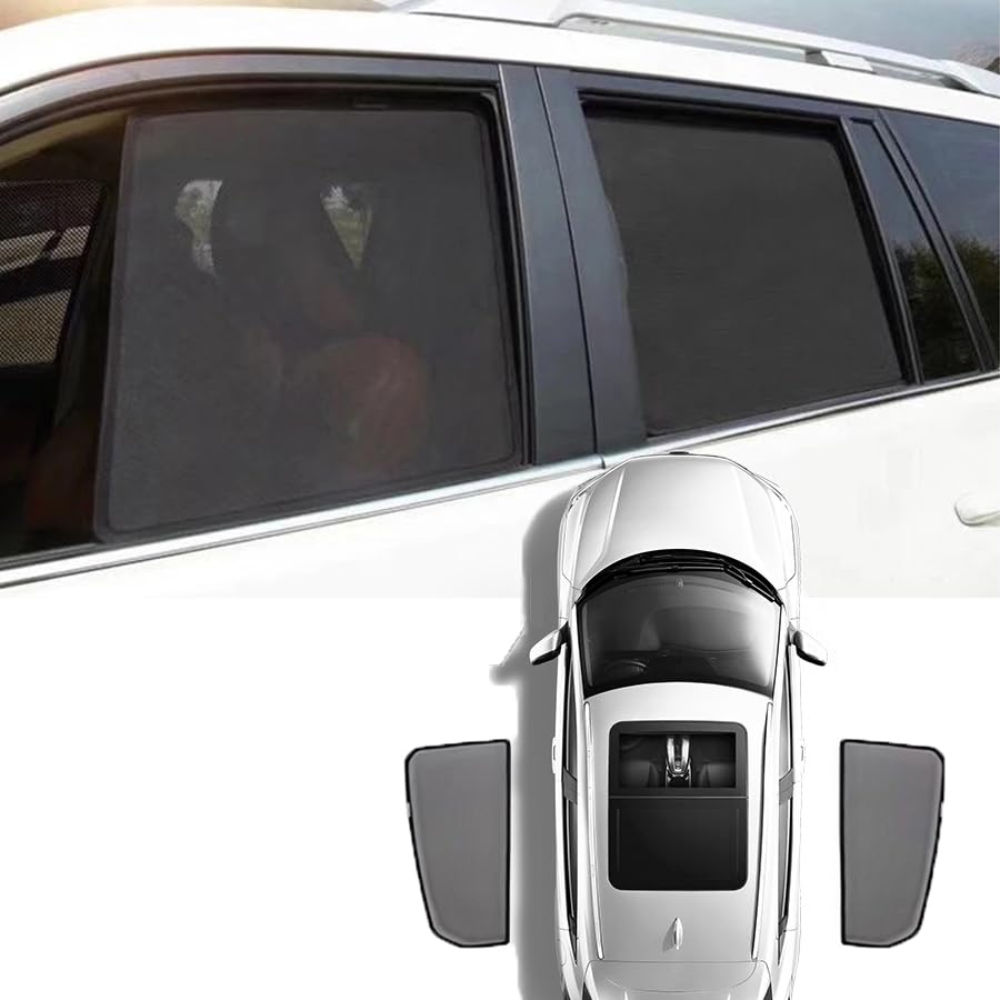 Parasol Magnético de Coche para Mazda 6 ATENZA GJ 2014-2021, Protector Solar Lateral y Ventanas Traseras Coche, Cortinas Laterales para Ventana de Coche para Protección UV