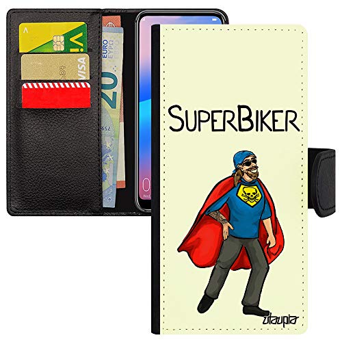 Étui Redmi Note 8 Pro protection cuir humour motard contre les chutes de l'écran