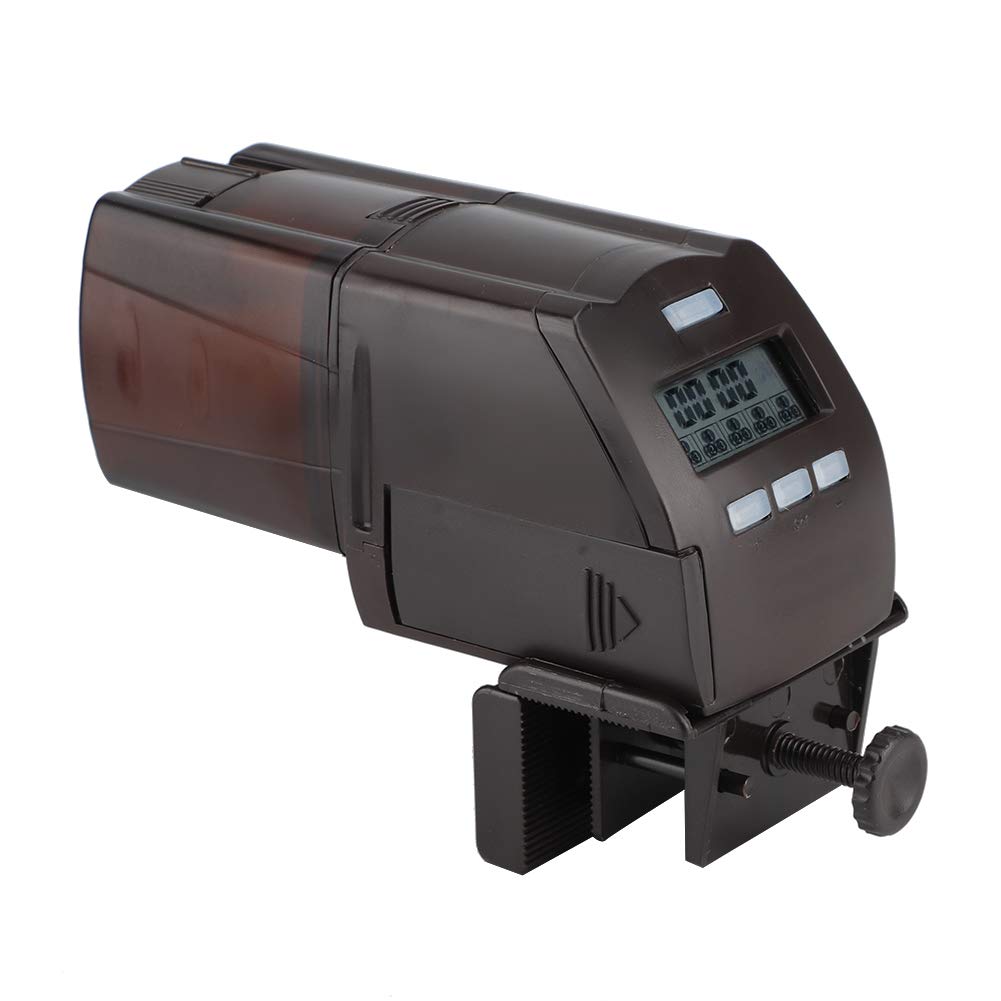 Intelligenter Elektrischer Futterautomat für Aquarien mit LCD-Display für Aquarientiere, 2 X AA-Batterien, ABS