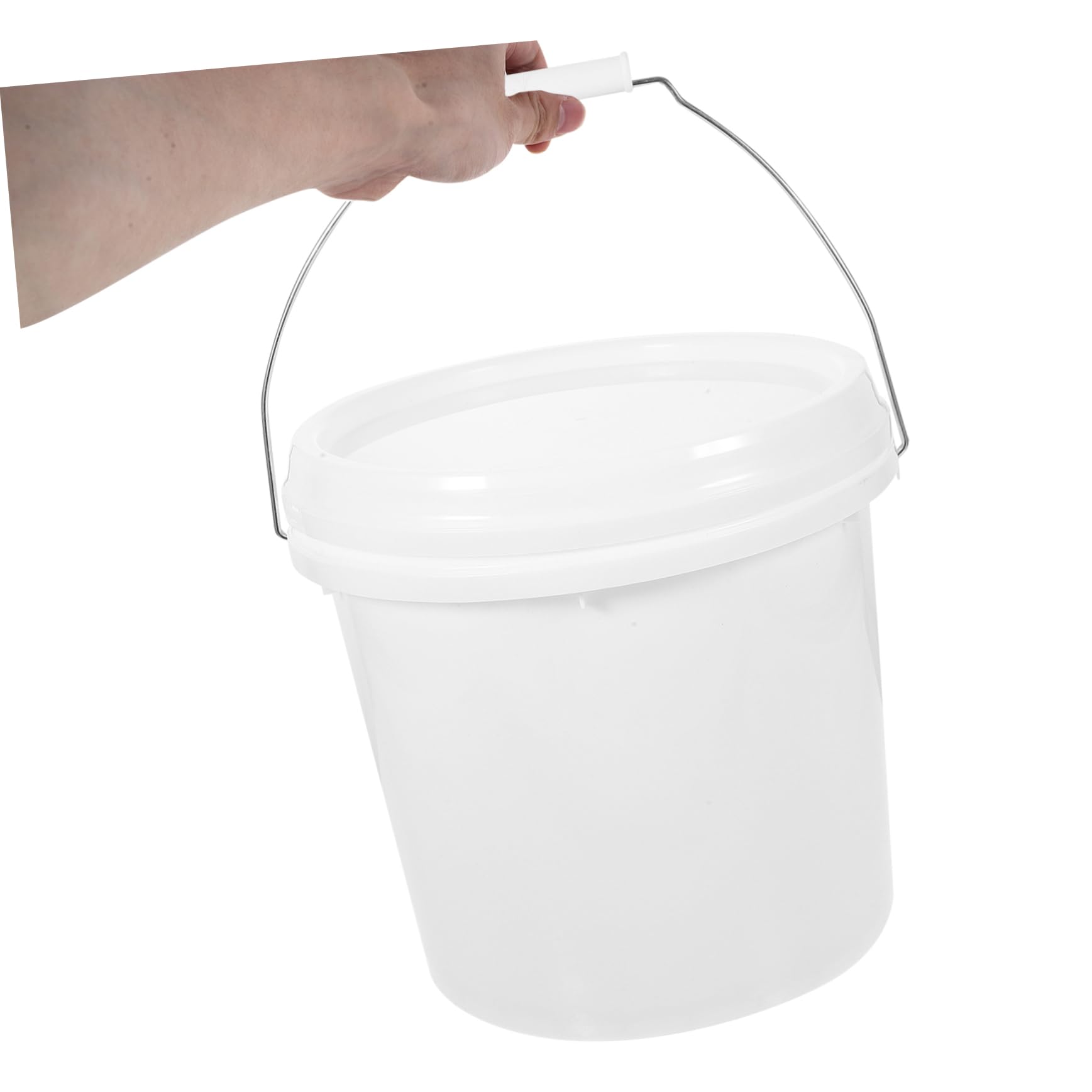 2piezas Cubo Plástico Sellado Tapa Cubeta De Pintura Conveniente y Ligera para Almacenamiento y Envasado De Alimentos