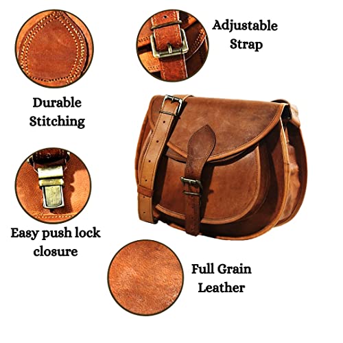 Satchel And Fable Handmade Vintage Crossbody Leather Bags for Women Shoulder Handbag3