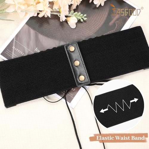 JASGOOD Wide Elastic Waist Belt Costume Cinch Belts for Women Lace-up Corset Belts for Dress Halloween Cosplay3